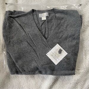 Precious Fibers Vintage Grey 100% Cashmere Women’s Sweater Size 2X NWT